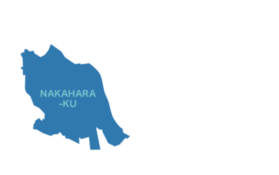 区の面積は川崎市で2番目に小さい